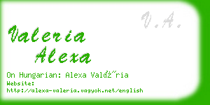 valeria alexa business card